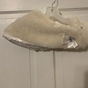 Faux fur shawl.  Girls